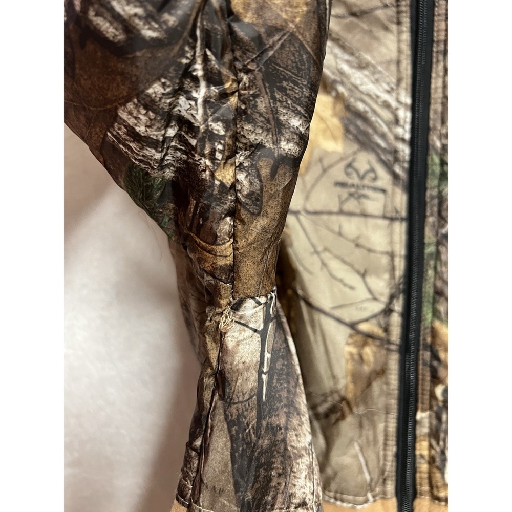 Realtree Xtra Camo Fleece Jacket Mens XL Full Zip Hunting Outdoor Brown - Picture 14 of 16